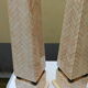 Pair of obelisk in bone marquetry, 70s