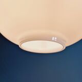 Pendant lamp in opaline and brass, Glassshütte Limburg, 1970s