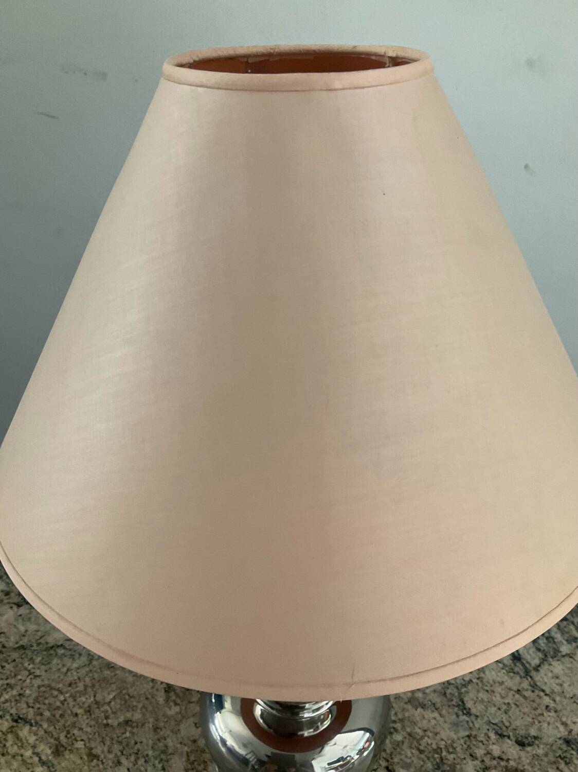 Vintage chrome ceramic lamp