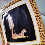 Art deco plate with erte drawing