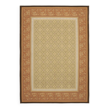 Handmade European Vintage Aubusson Kilim 301 cm x 420 cm