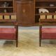 Brutalist pair of armchairs attributed to Audoux Minet, 1950s.