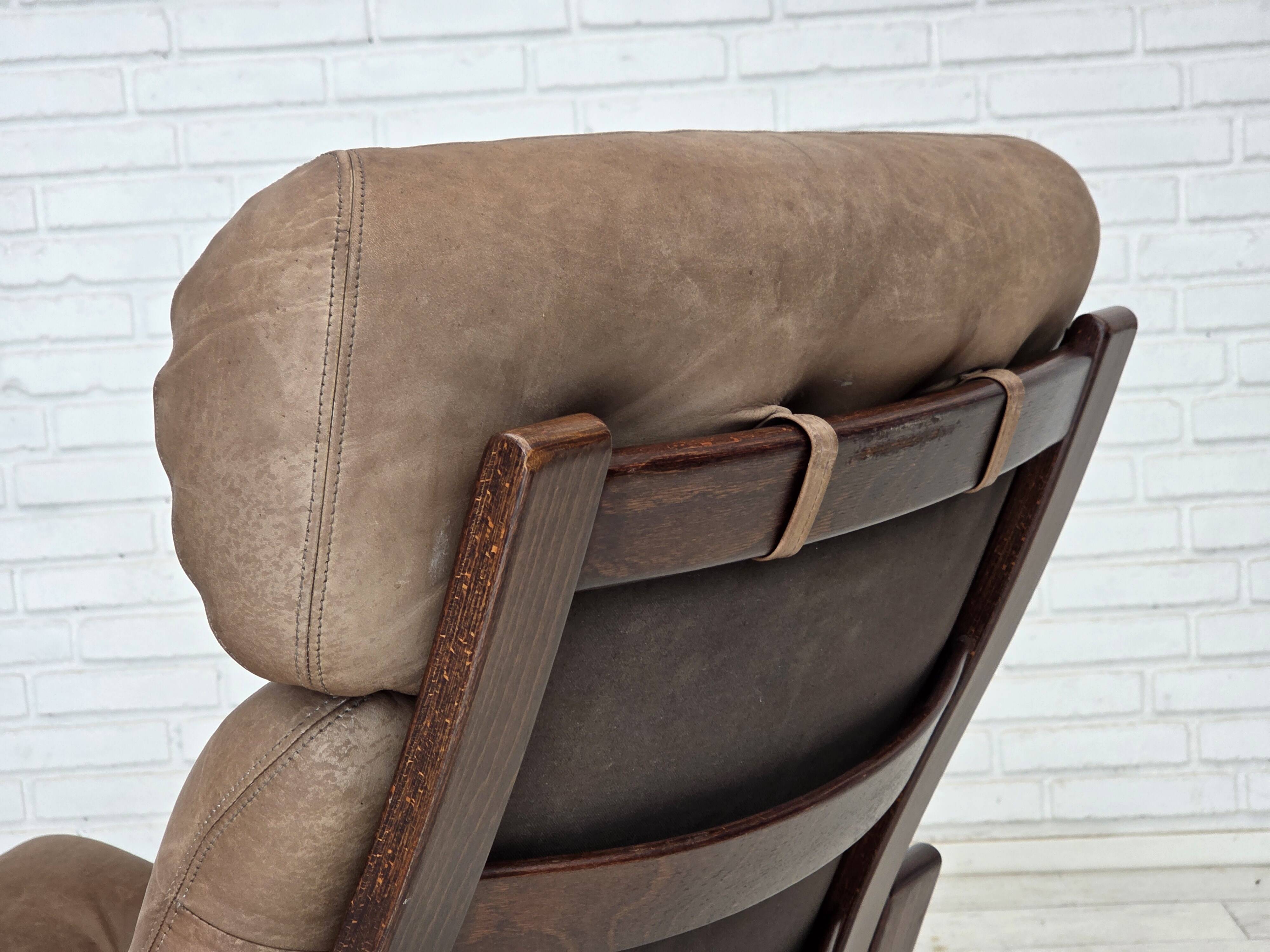 1970s, Danish design by Georg Thams, lounge chair, furniture leather.