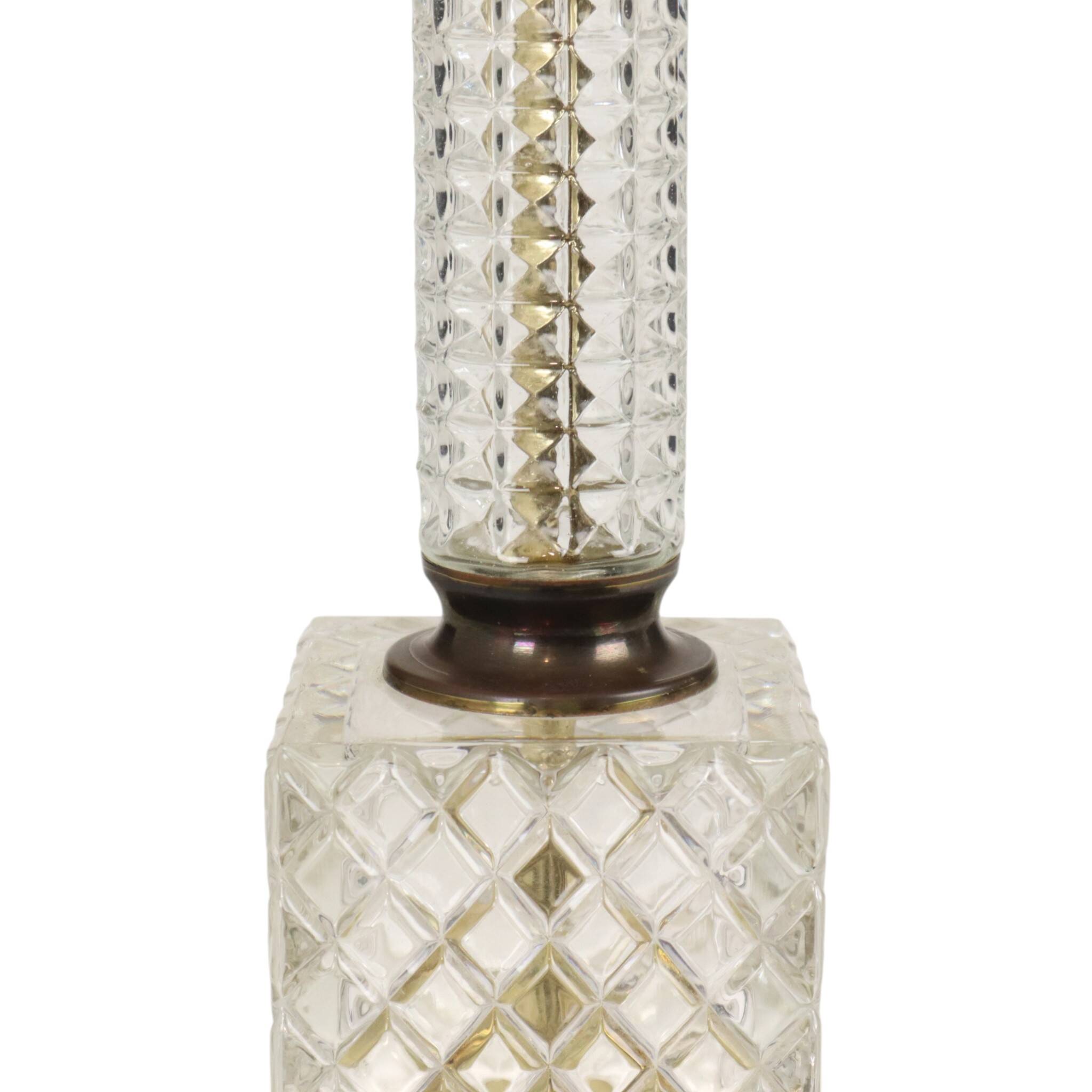 Vintage Classic Glass Table Lamp – Massive – 1980s