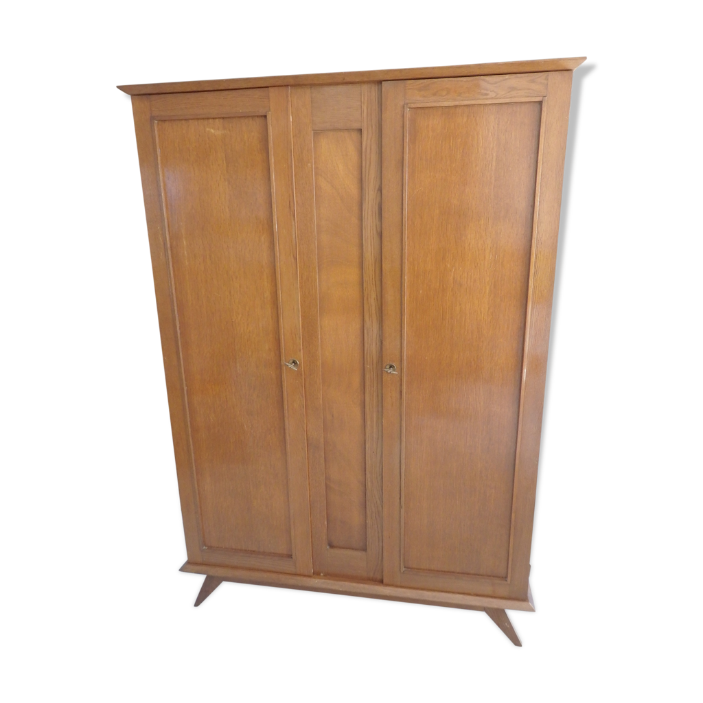 Armoire penderie vintage pieds compas scandinave Selency