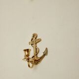 Pair of vintage Swedish brass wall lights