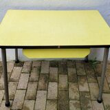 Yellow formica table 1960