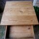 antique tall fir wood side table, a piece of workshop furniture