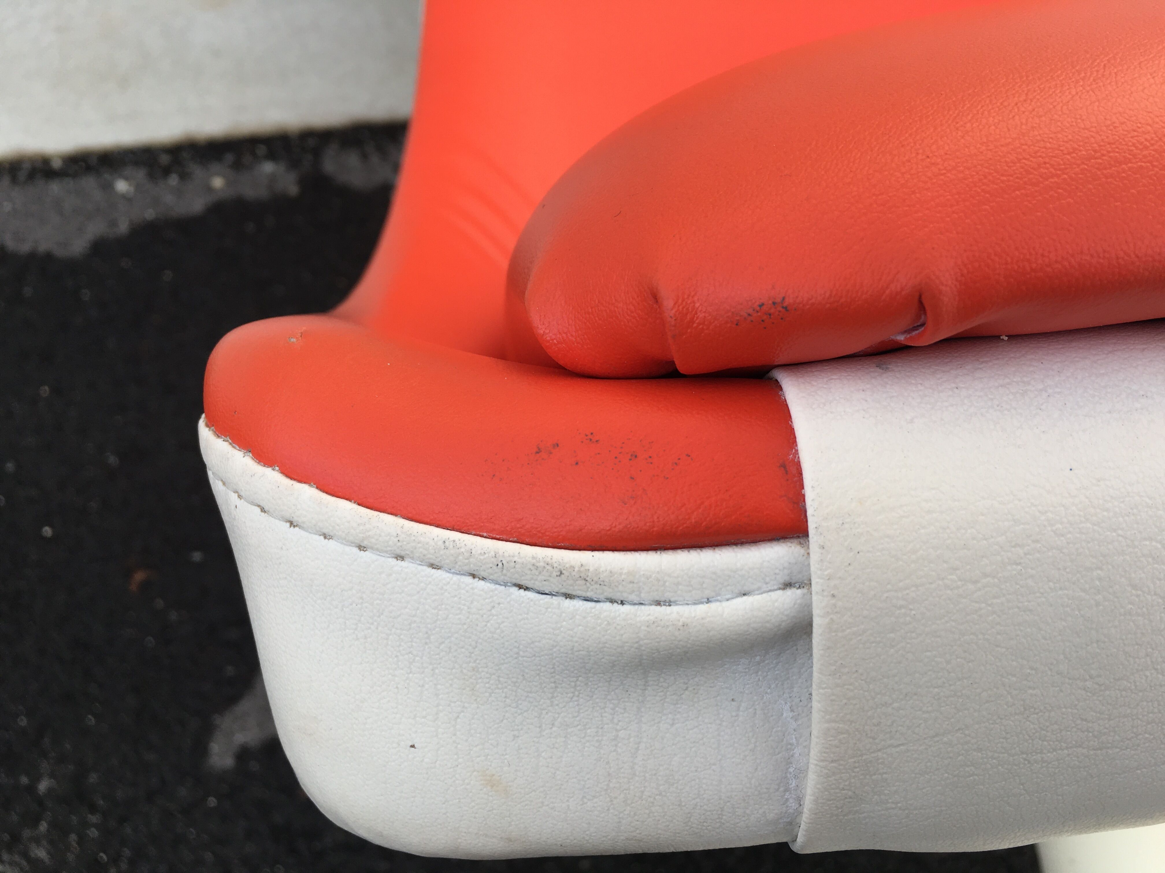 Orange tulip foot armchair