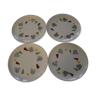 Set of 4 dessert plates Gien Montbouy