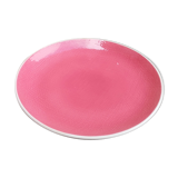 Plate in Faience de Salins Model Deauville Raspberry