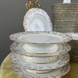 Service en porcelaine de pillivuyt & cie 59 pièces, xixe siècle