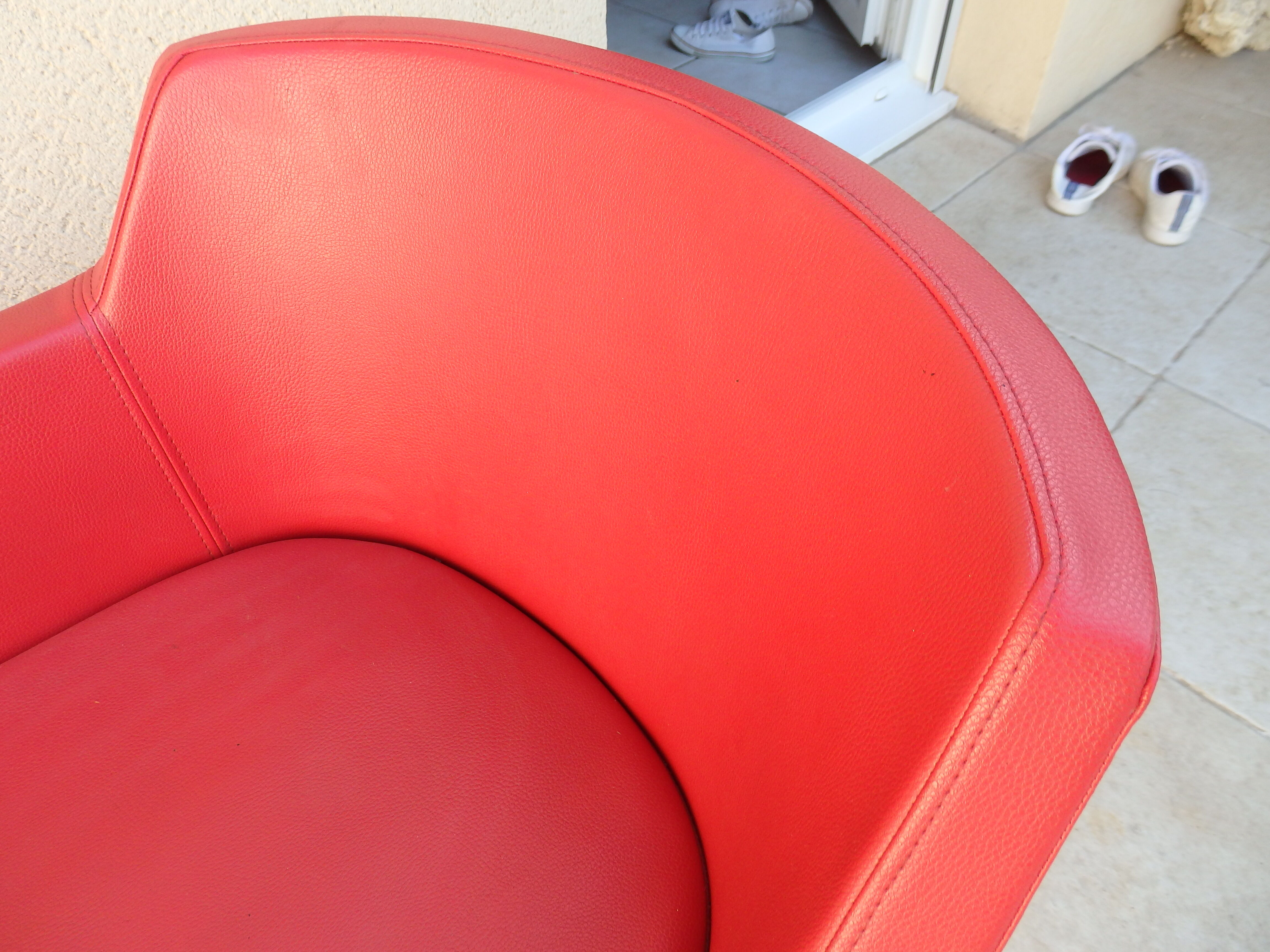 Fauteuil rouge mobitec design vintage