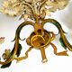 A pair of beautiful 1960s hand-painted and gilded metal wall lamps by Hans