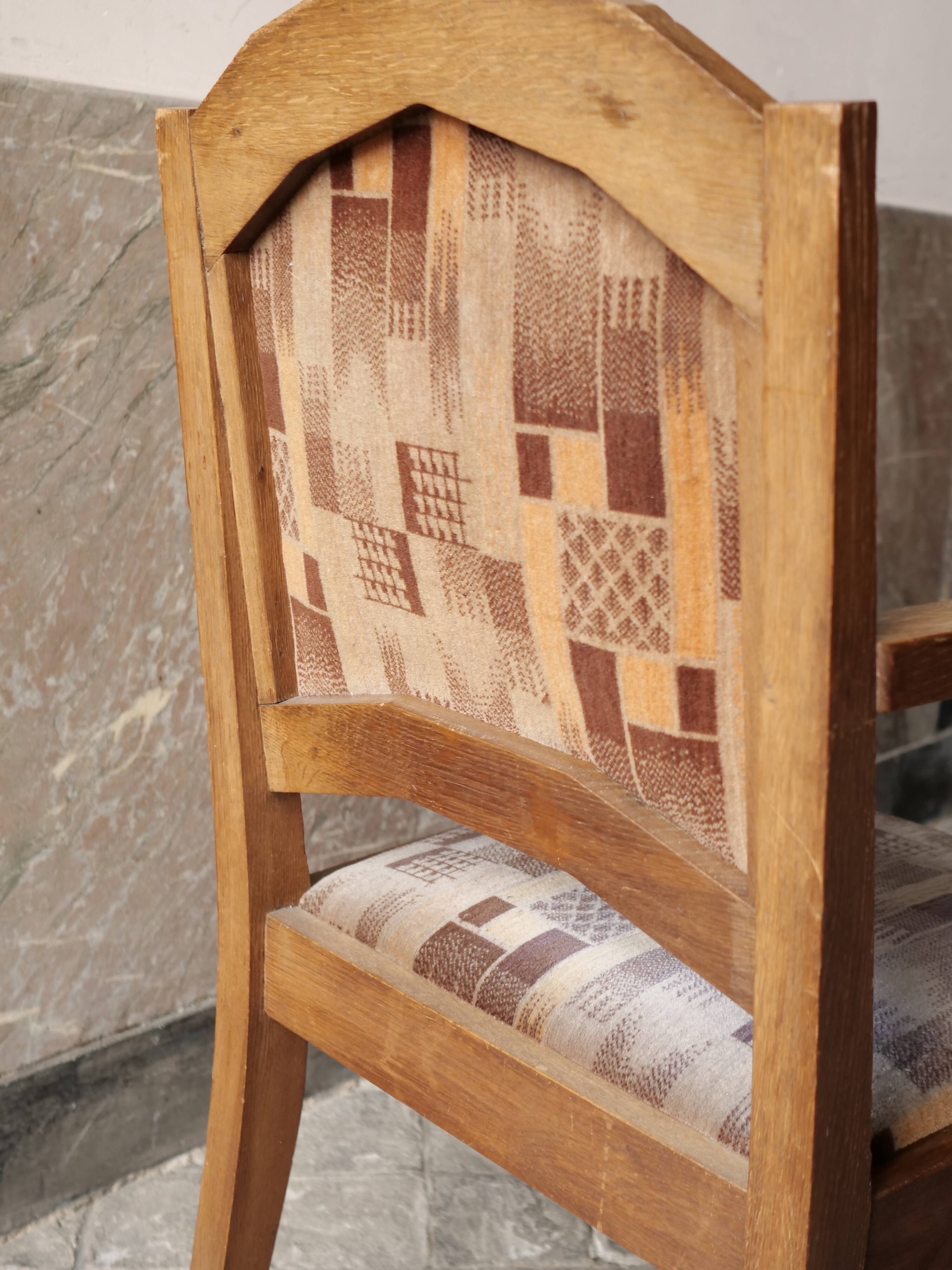 Art Deco chair with armrests