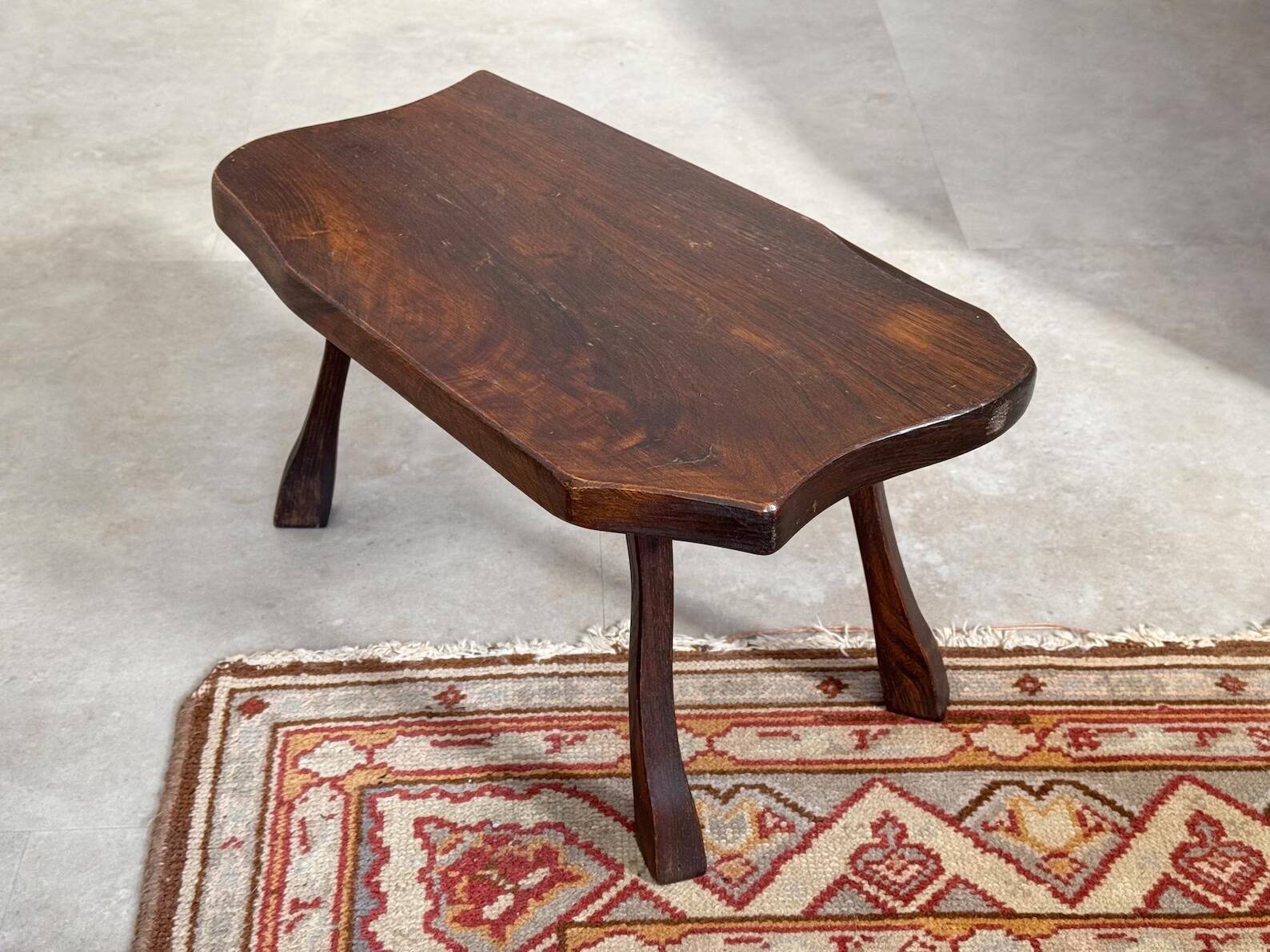 Dark vintage tree trunk side table