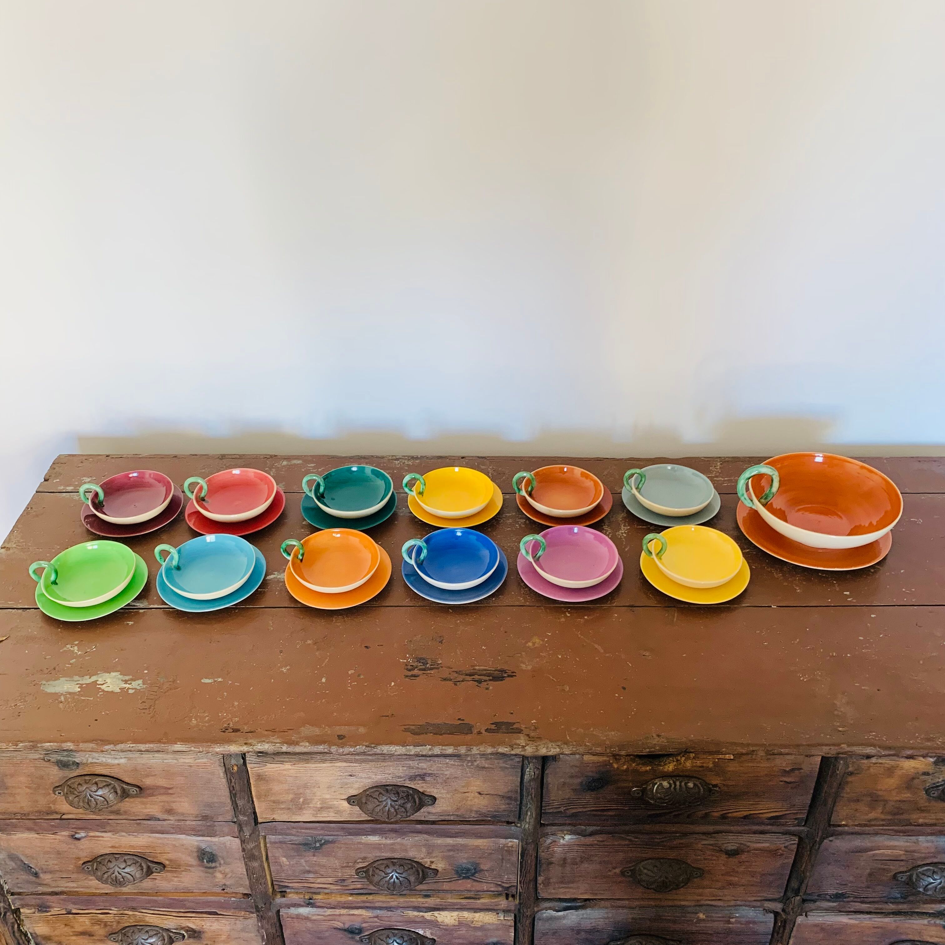 Vintage fruit service by Michel Clément