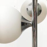 Vintage space table lamp, glass and metal, 1970s