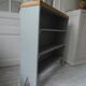 Vintage bookcase green of gray wooden top