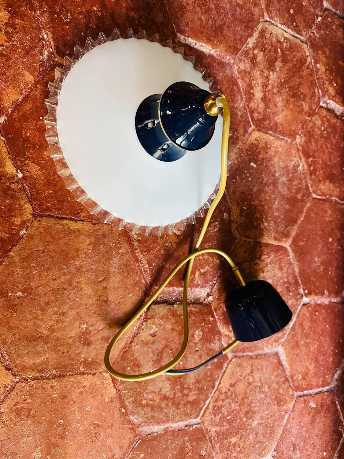 Vintage opaline chandelier