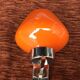 Pair of vintage wall lights 1960-1970 orange glasses and gold metal