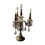 Girandolle in bronze and stamps, early 20th