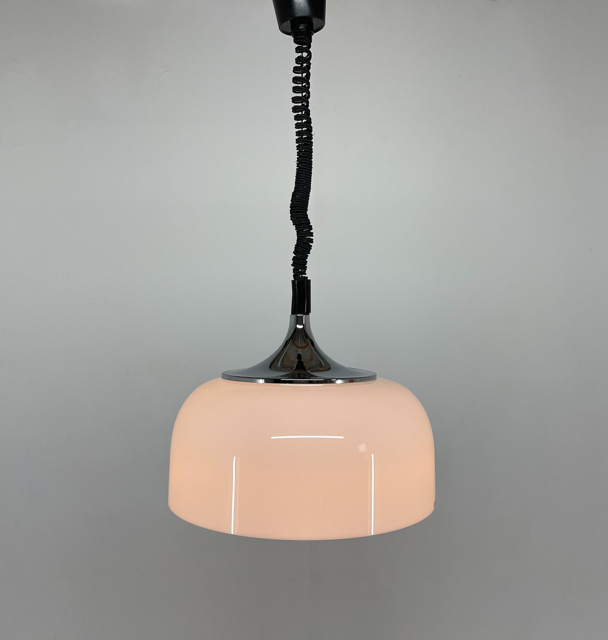 Mid Century White Pendant by Harvey Guzzini for Meblo, Italy