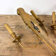 French antique louis XVI style giltwood wall sconces