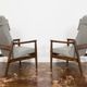 Mid-century high back armchairs by Edmund Homa, GFM, Poland, 1960s, set of