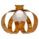 XXL pair of design mid-century large brass pendants / chandeliers - 1980s