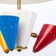 Italian brass and lacque metal chandelier from the 50