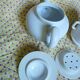 Numbered white porcelain salam coffee maker