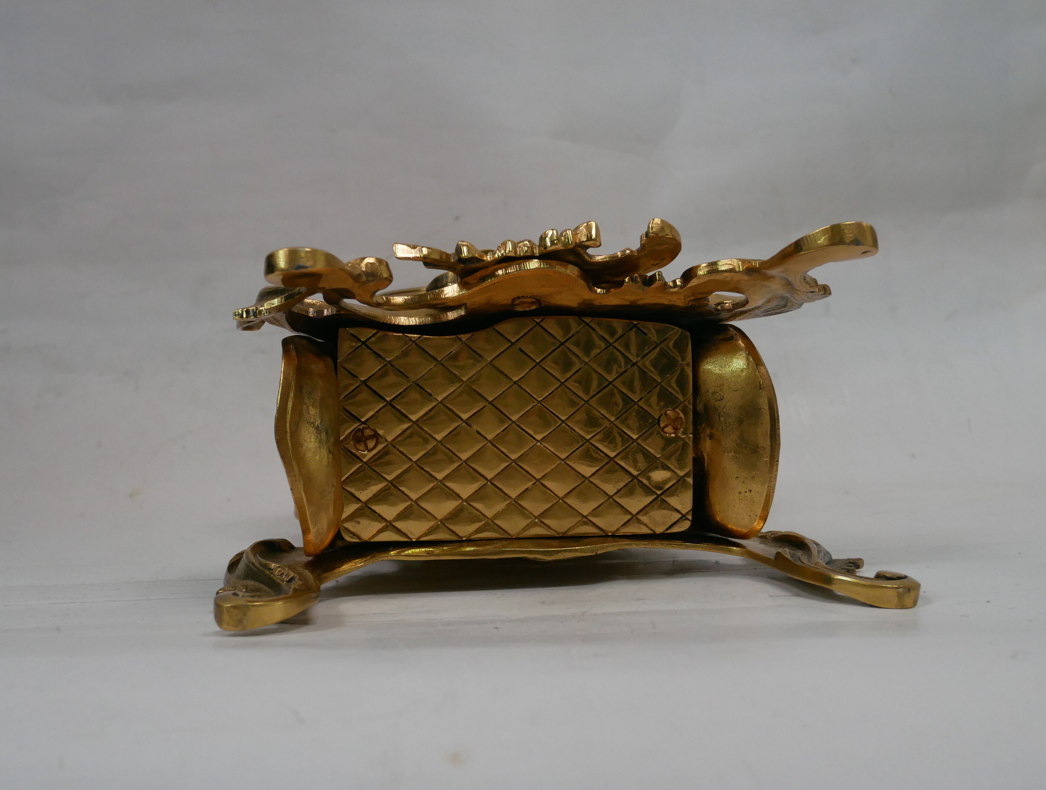 old bronze cartel golden style Louis XV vintage rockery 1980