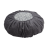 Grey ruffled cushion