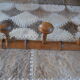 Patère 6 wooden crochet early XXeme