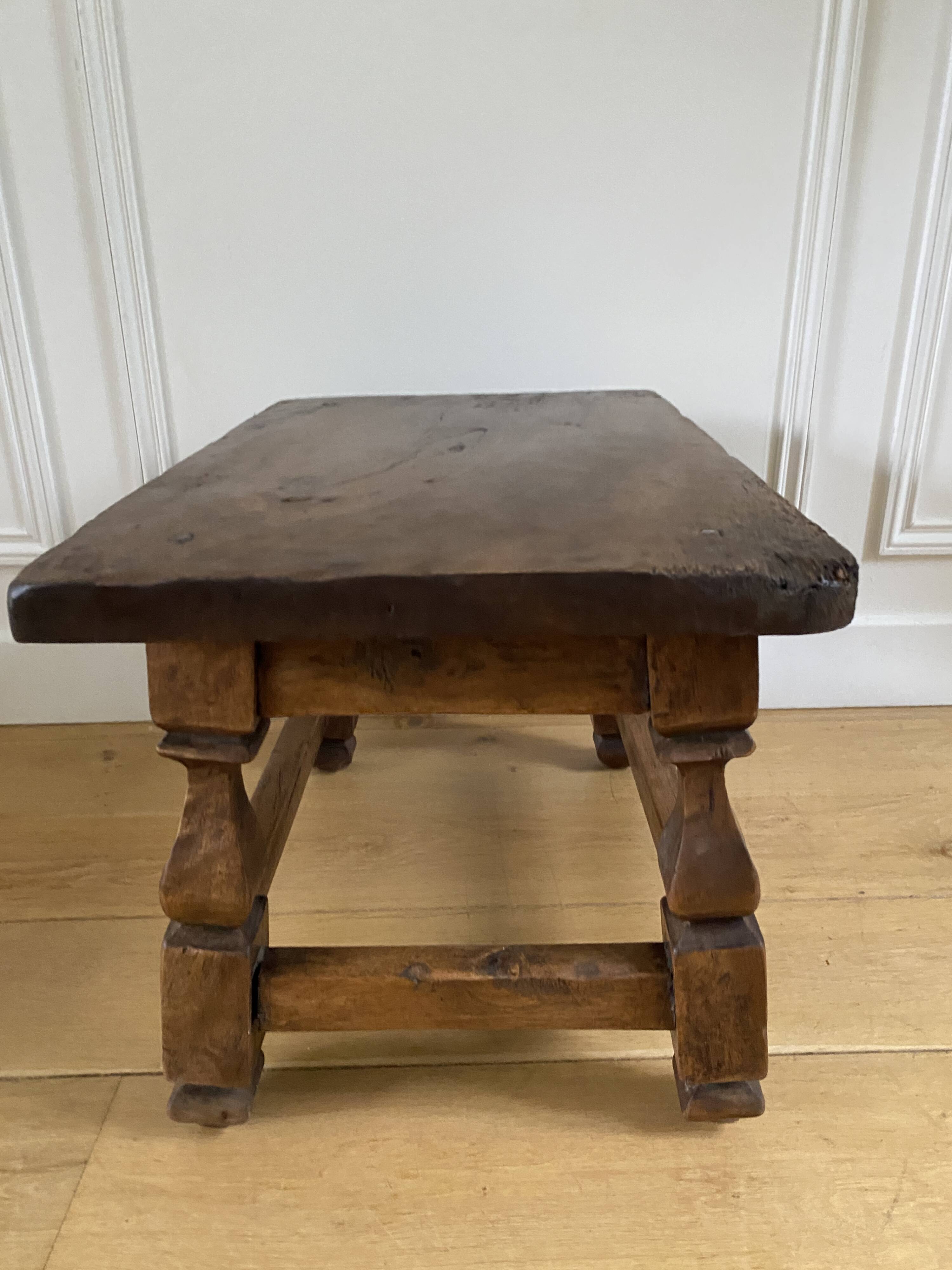 Vintage footrest - Vintage flower stand - Small low wooden stool