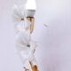 Charming Set of 2 Murano White Flowers Wall Light, 1970s