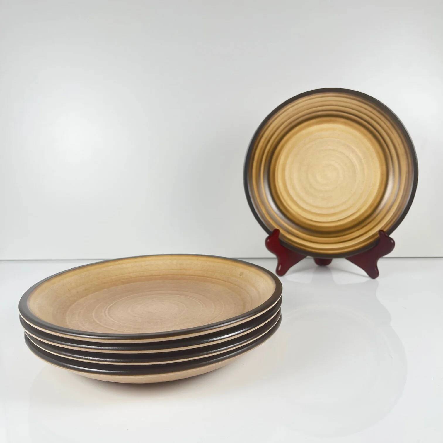 Set of 5 semi-deep plates Salins, 20th century