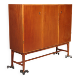 Buffet vintage en acajou avec rangements et tiroirs – Suède, années 1960