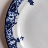 Paire d'assiettes anglaises décor bleu
