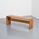 Solid pine bench, Les Arcs, circa 1973