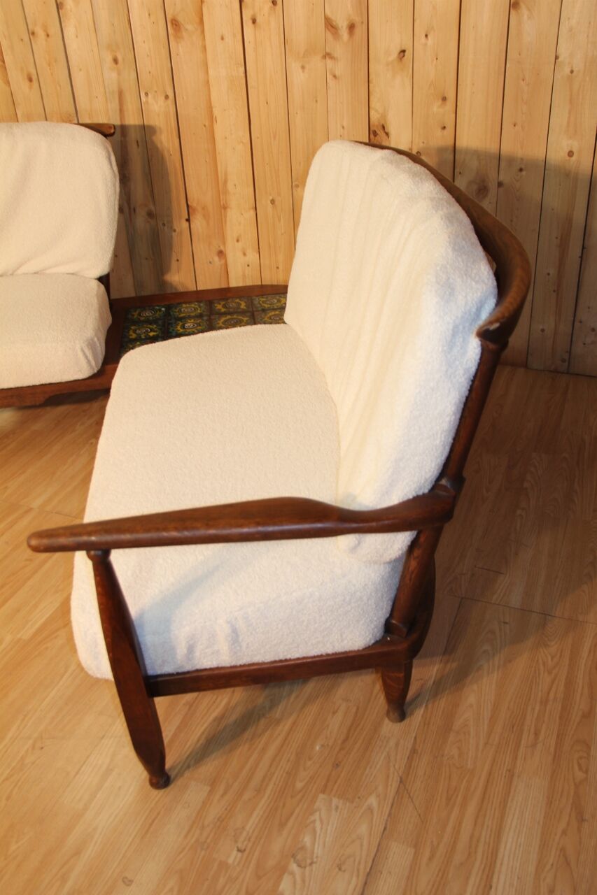 corner sofa by Guillerme et Chambron 1960