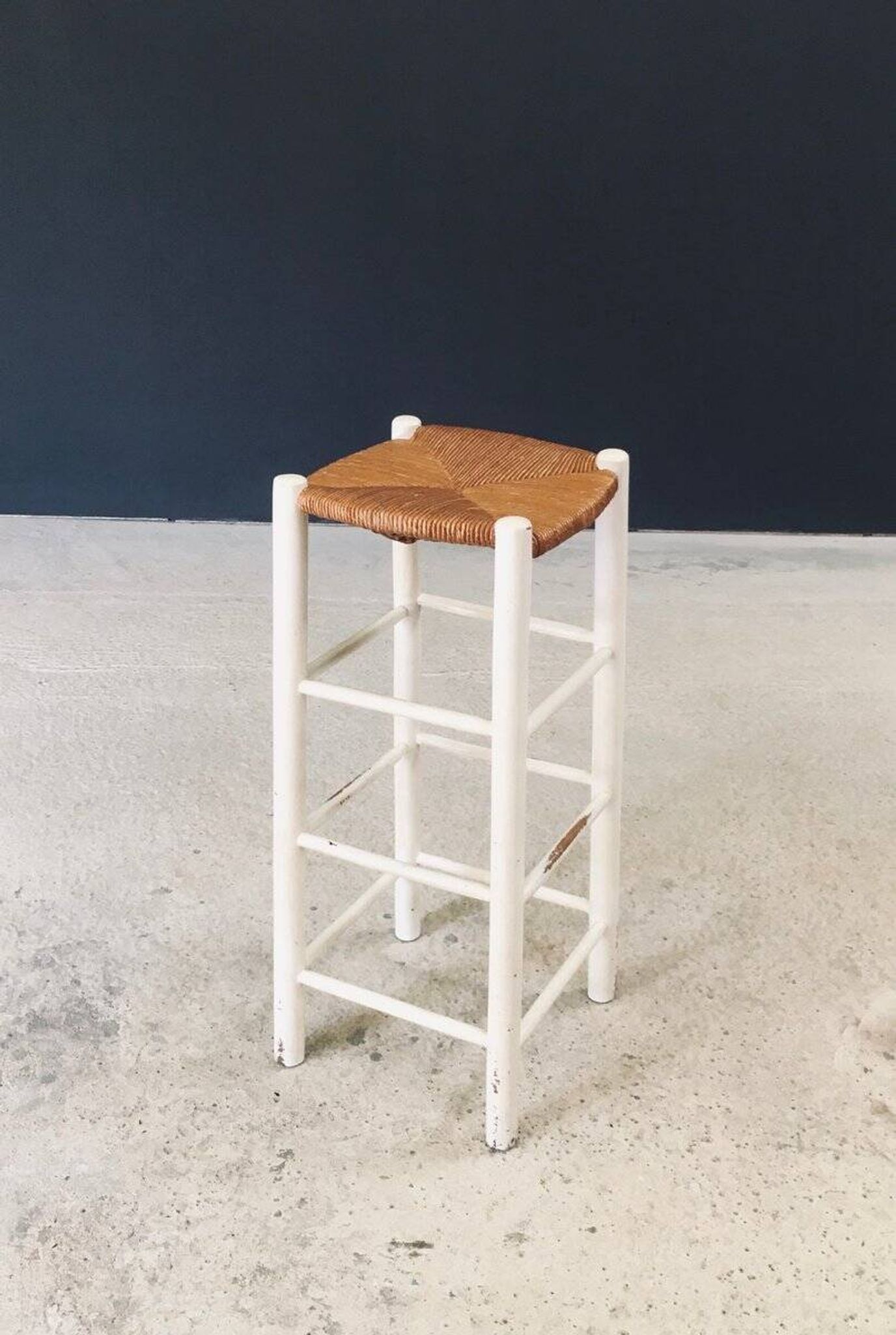Rustic Handcrafted High Stools, France, 1940s, Set of 5