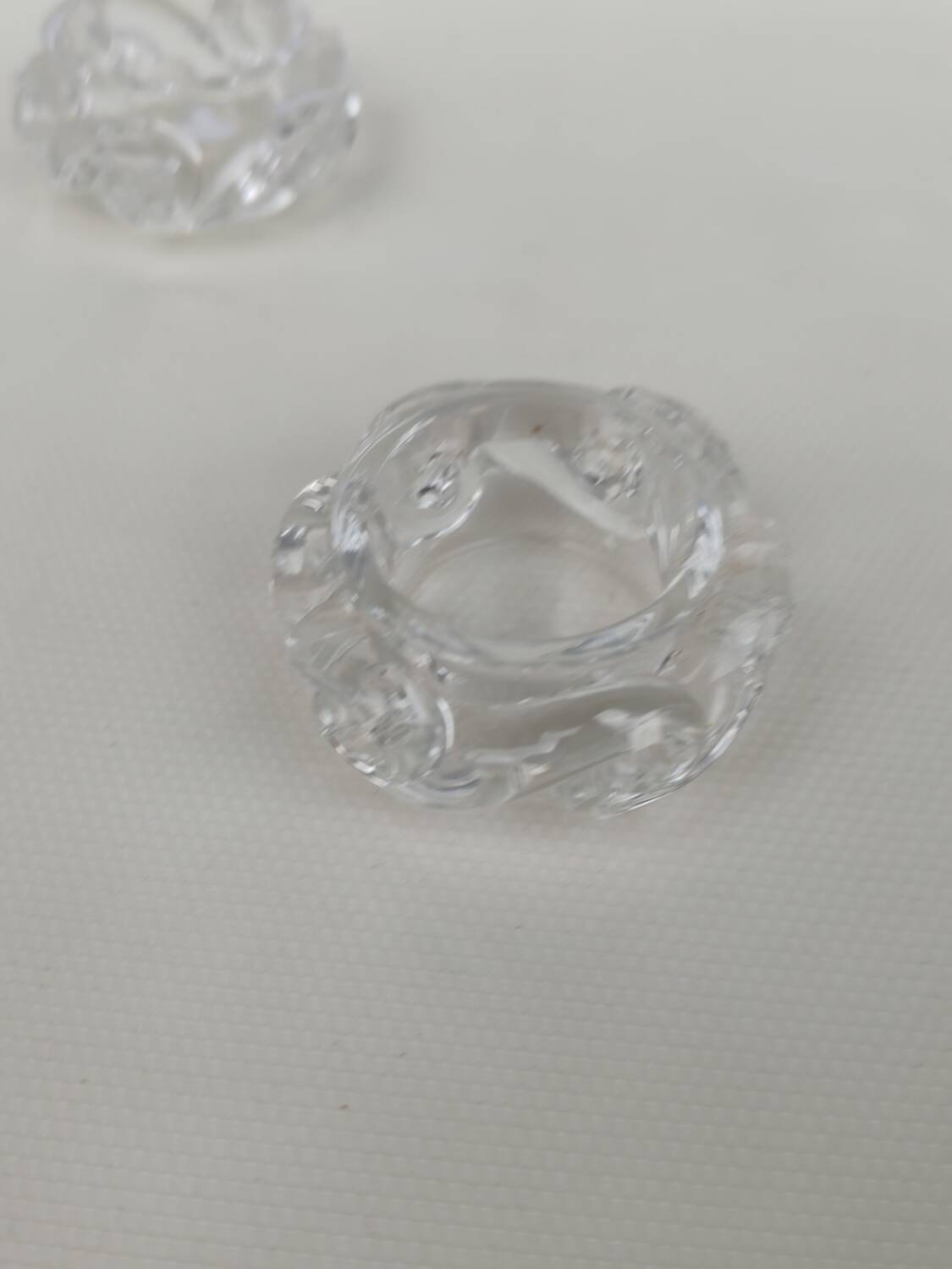 Pair of Baccarat crystal salt shakers, Aladdin model.