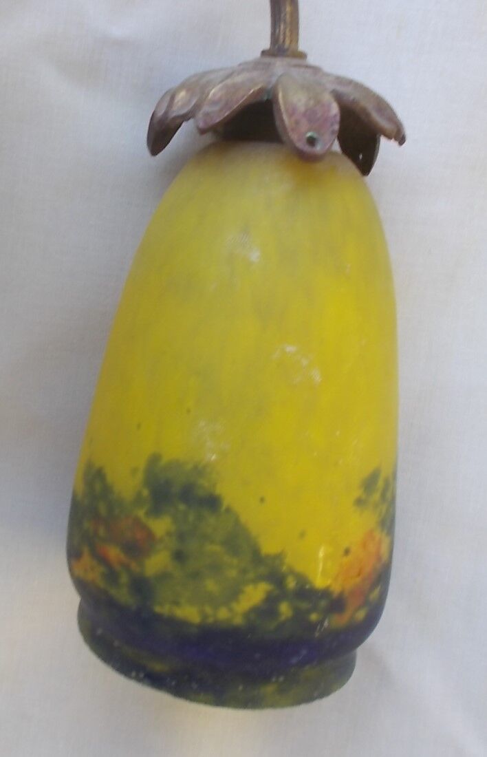 Art Deco chandelier in glass paste