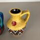 Ensemble de 2 vases multi-color fat fat lava  "215-17" bay ceramics Allemagne