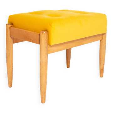 Vintage mustard yellow stool mid-century, Edmund Homa, 1960s