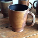 6 stoneware mugs