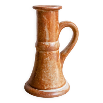 Terracotta candle holder with handle