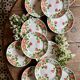 Set of 11 vintage flat plates by Eric de Moulin des Loups.